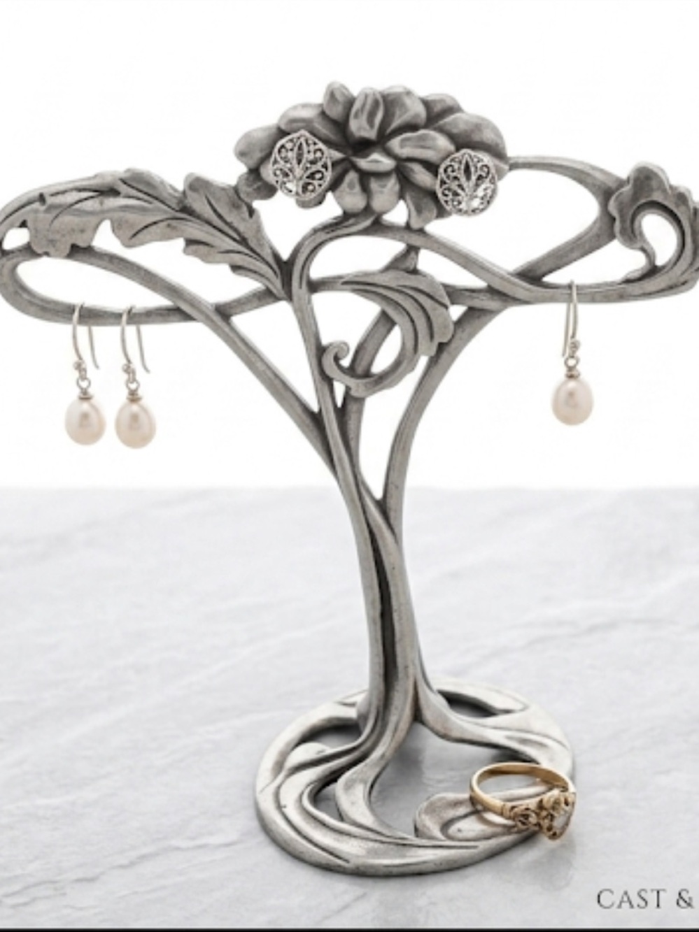 Genuine Pewter Tree Earring Holder